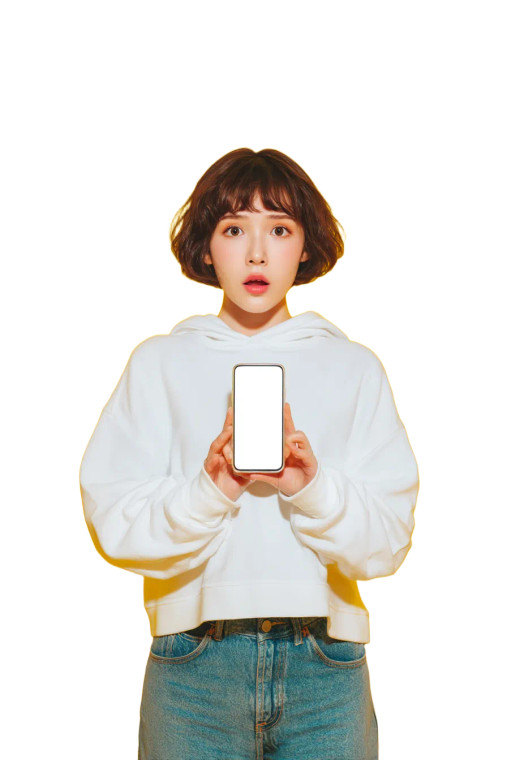 Androgynous Korean Woman Vinyl Car Decal Sticker – Waterproof & UV-Resistant 
