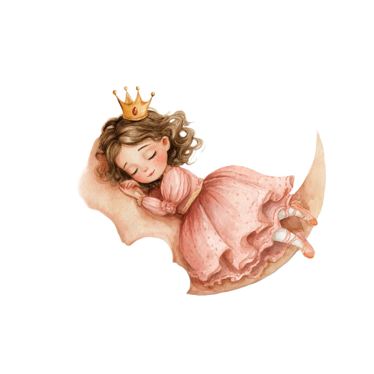 Sleeping Moon Princess Vinyl Car Decal Sticker – Waterproof & UV-Resistant 