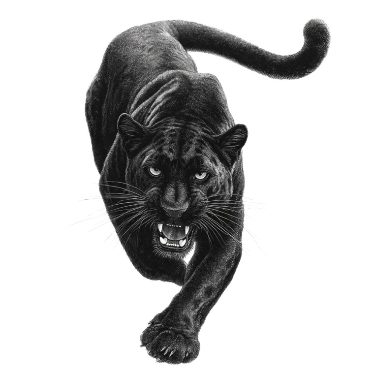 Panther Stalking V2 Vinyl Car Decal Sticker – Waterproof & UV-Resistant 