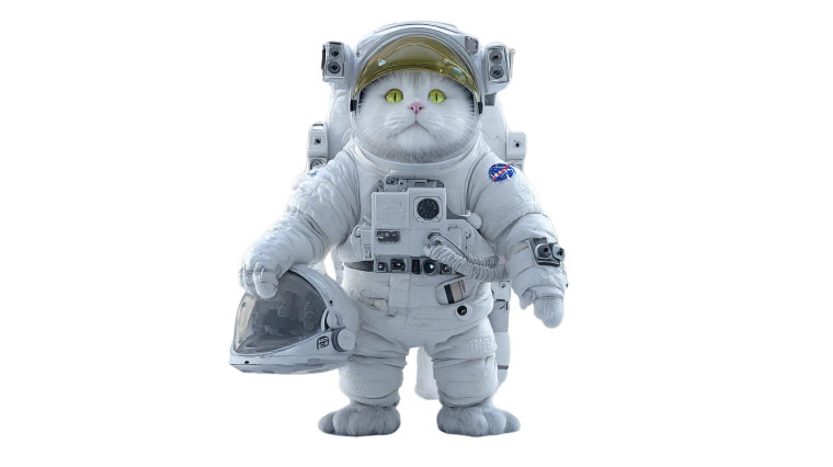 Space Cat Astronaut V3 Vinyl Car Decal Sticker – Waterproof & UV-Resistant 