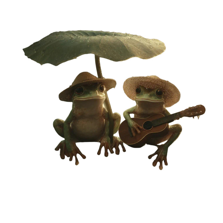 Anthropomorphic Tree Frogs Vinyl Car Decal Sticker – Waterproof & UV-Resistant 