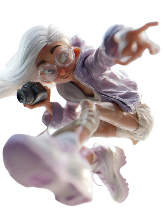 Stylized Cartoon Figure V2 Vinyl Car Decal Sticker – Waterproof & UV-Resistant 