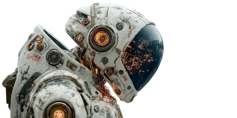 Futuristic Ai Robot V11 Vinyl Car Decal Sticker – Waterproof & UV-Resistant 