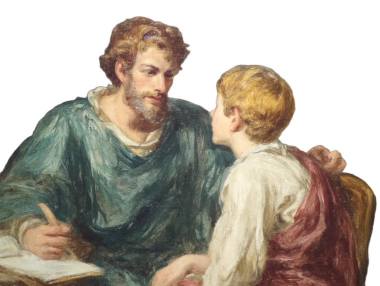 Aristotle Teaching Alexander Vinyl Car Decal Sticker – Waterproof & UV-Resistant 