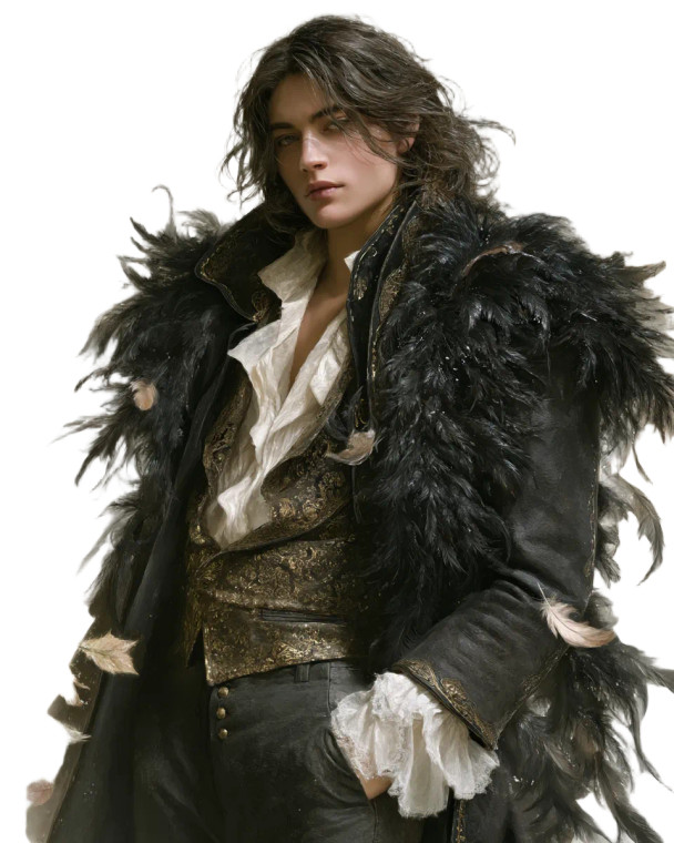 Gothic Victorian Man Vinyl Car Decal Sticker – Waterproof & UV-Resistant 