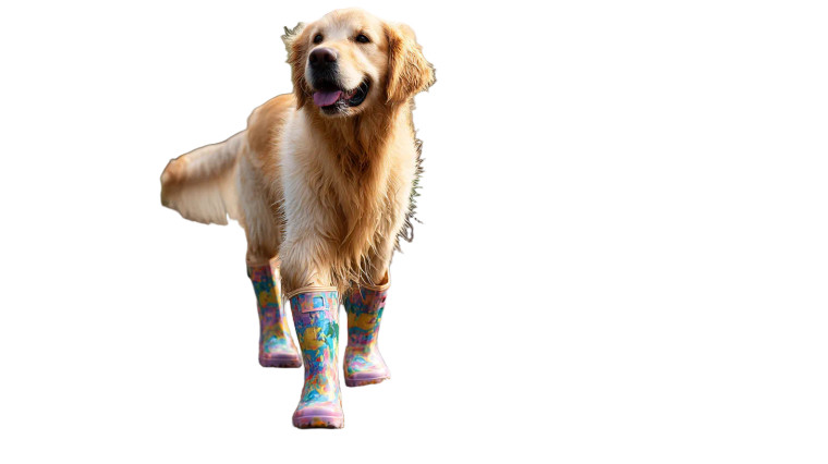 Joyful Golden Retriever V10 Vinyl Car Decal Sticker – Waterproof & UV-Resistant 