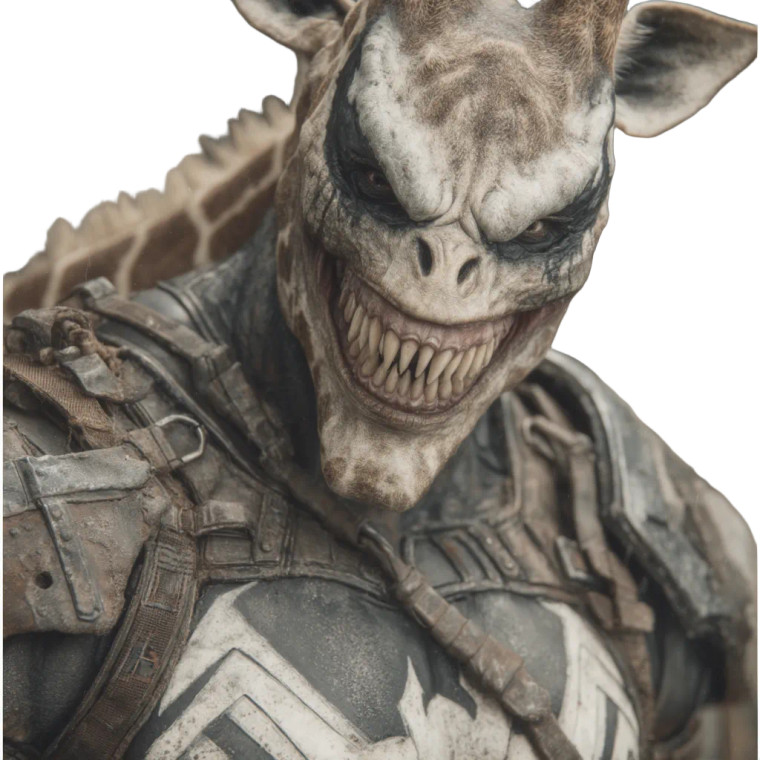 Giraffe In Punisher Vinyl Car Decal Sticker – Waterproof & UV-Resistant 