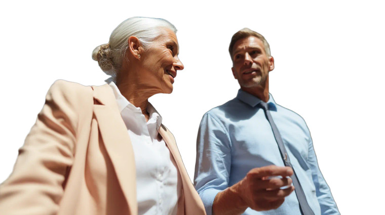 Business Duo Interaction Vinyl Car Decal Sticker – Waterproof & UV-Resistant 