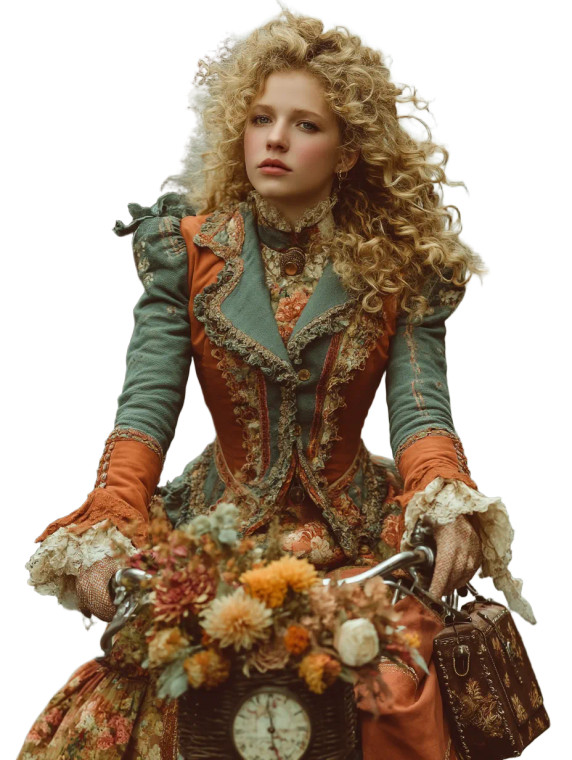 Victorian Cyclist Vinyl Car Decal Sticker – Waterproof & UV-Resistant 