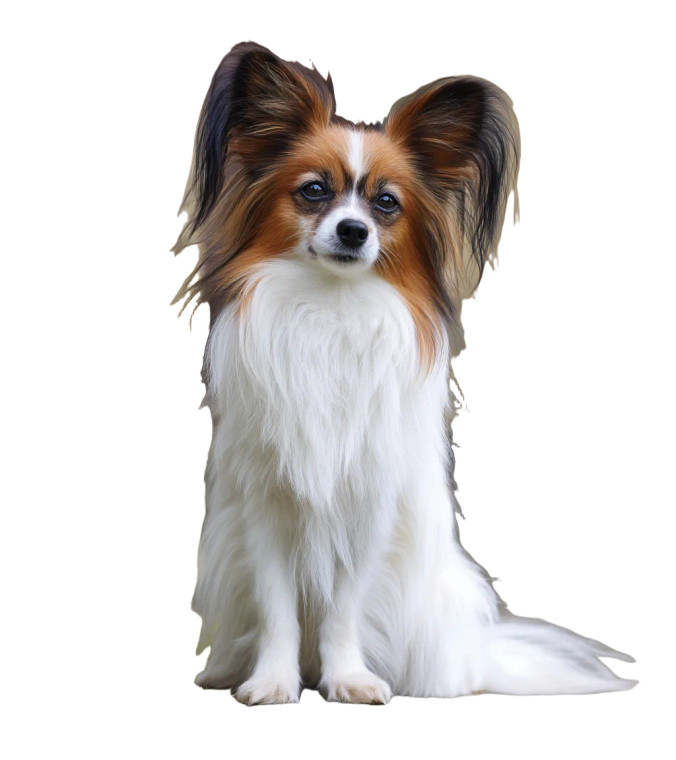 White Papillon Dog Vinyl Car Decal Sticker – Waterproof & UV-Resistant 