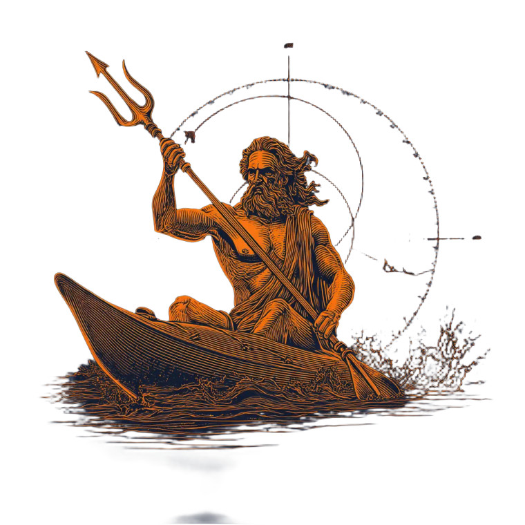 Poseidon Kayaking Vinyl Car Decal Sticker – Waterproof & UV-Resistant 