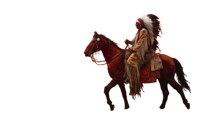 Native Chief Riding Vinyl Car Decal Sticker – Waterproof & UV-Resistant 