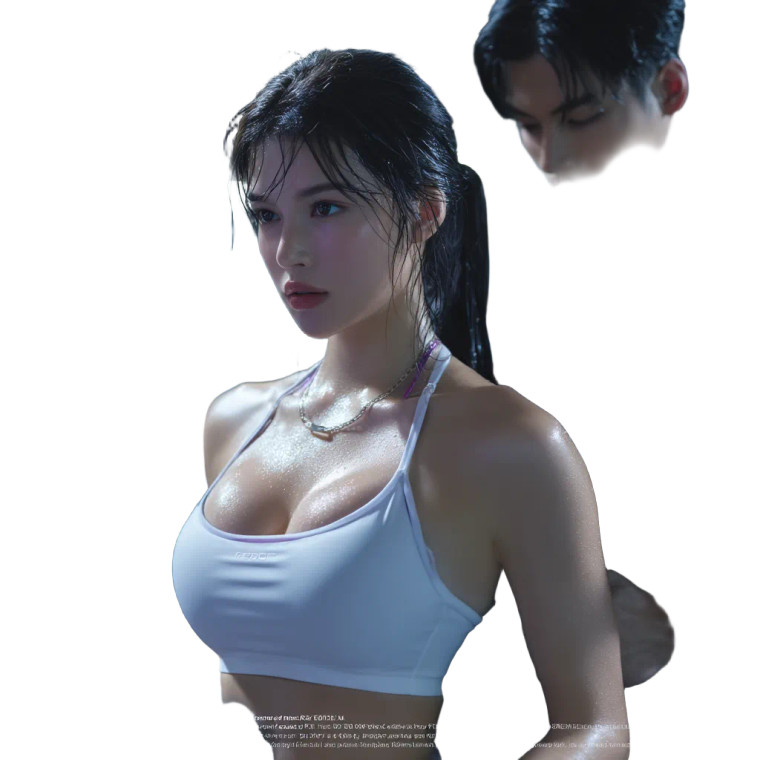 Korean Woman Exercising Vinyl Car Decal Sticker – Waterproof & UV-Resistant 