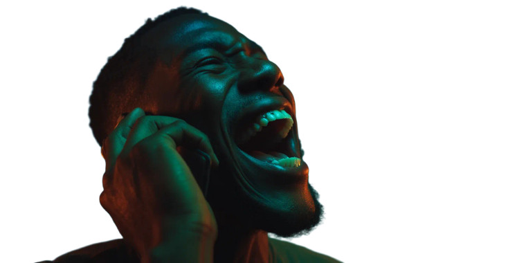 Excited Shouting Man Vinyl Car Decal Sticker – Waterproof & UV-Resistant 