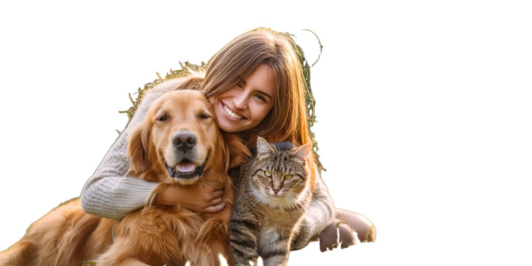 Woman With Pets V2 Vinyl Car Decal Sticker – Waterproof & UV-Resistant 