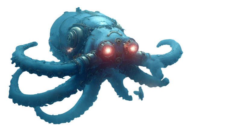 Cyborg Kraken Vinyl Car Decal Sticker – Waterproof & UV-Resistant 