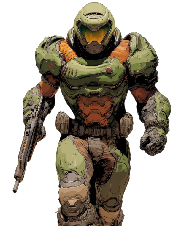 Doom Slayer V8 Vinyl Car Decal Sticker – Waterproof & UV-Resistant 