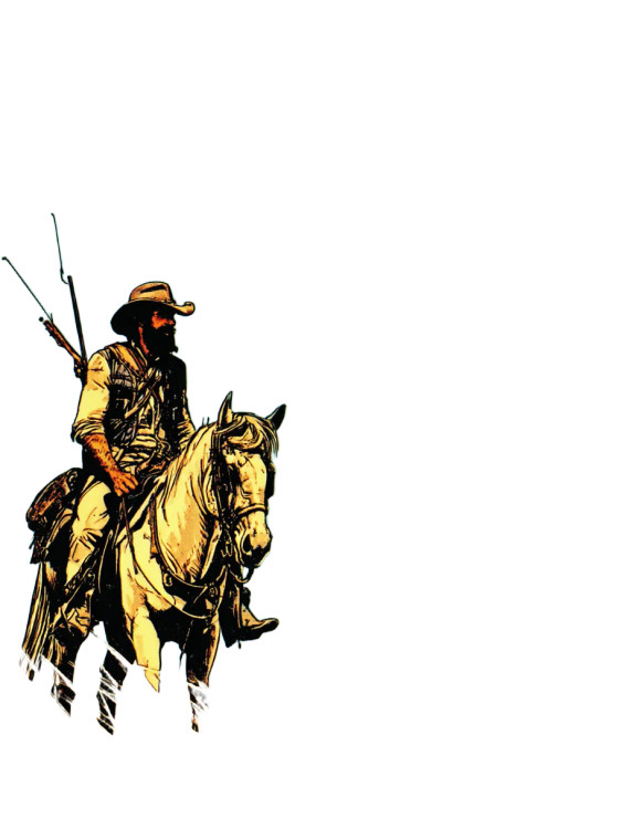 Desert Cowboy Vinyl Car Decal Sticker – Waterproof & UV-Resistant 