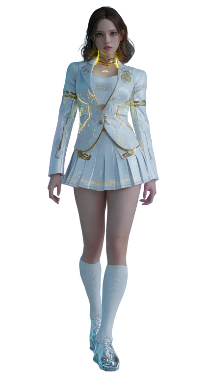 Futuristic Student Portrait Vinyl Car Decal Sticker – Waterproof & UV-Resistant 