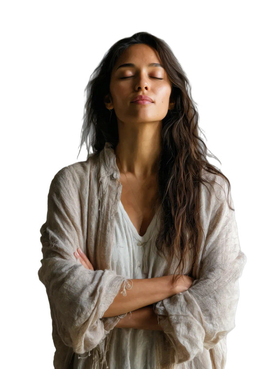 Serene Latina Woman Vinyl Car Decal Sticker – Waterproof & UV-Resistant 