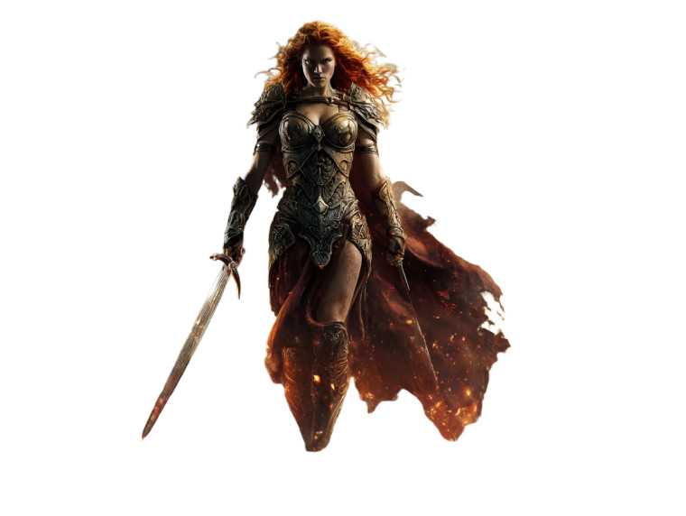 Red-Haired Warrior V5 Vinyl Car Decal Sticker – Waterproof & UV-Resistant 
