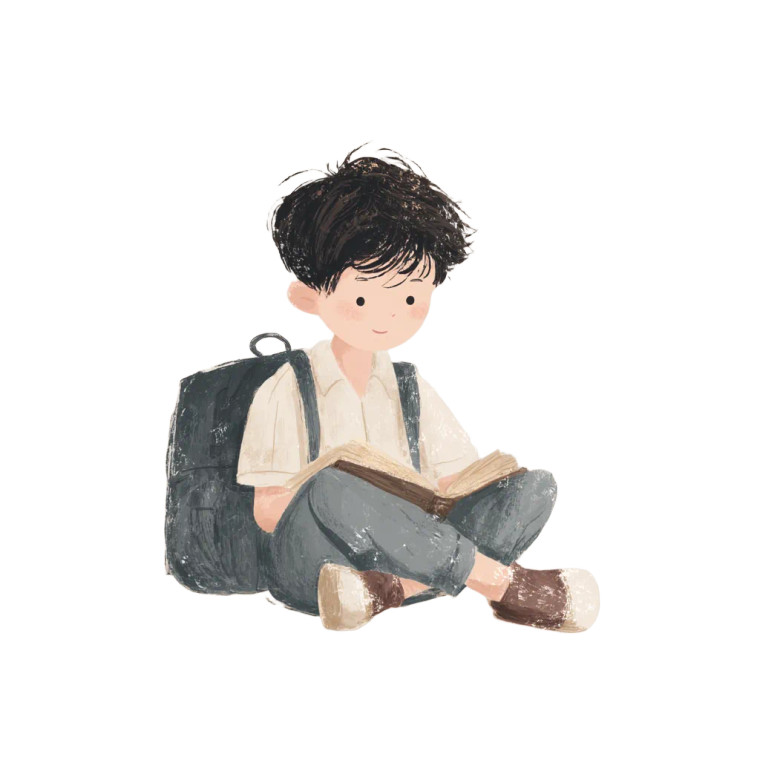 Student Reading V2 Vinyl Car Decal Sticker – Waterproof & UV-Resistant 