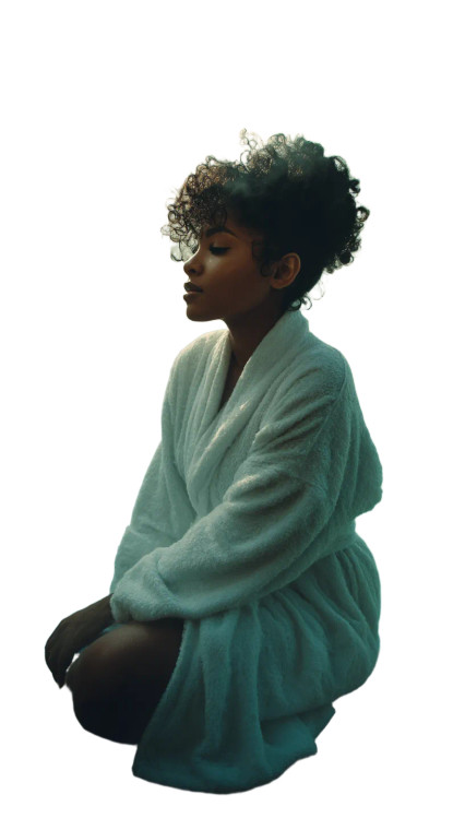 Woman In Spa Vinyl Car Decal Sticker – Waterproof & UV-Resistant 