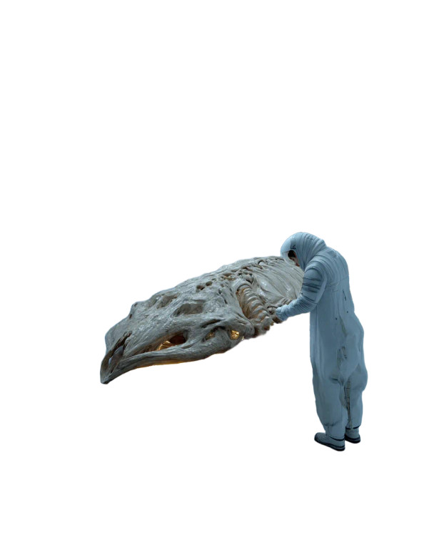 Scientist Examines Artifact Vinyl Car Decal Sticker – Waterproof & UV-Resistant 