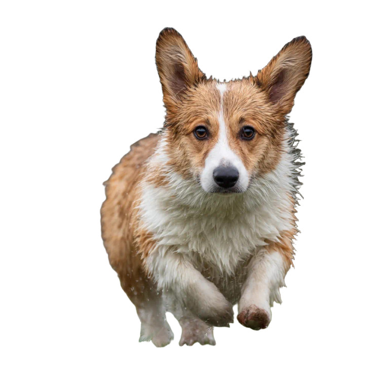 Running Welsh Corgi Vinyl Car Decal Sticker – Waterproof & UV-Resistant 