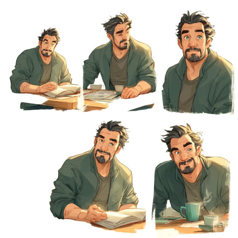 Scandinavian Comic Man Vinyl Car Decal Sticker – Waterproof & UV-Resistant 