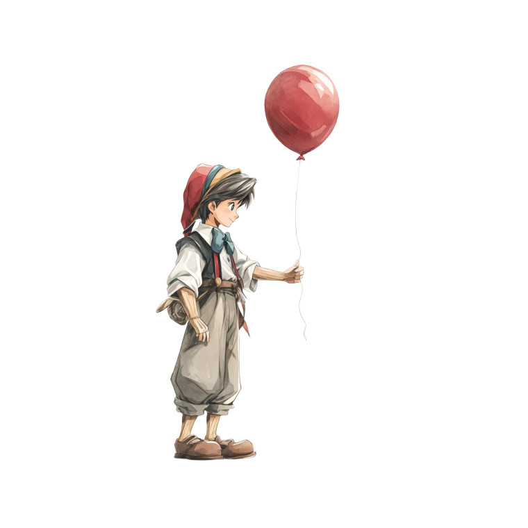 Pinocchio With Balloon Vinyl Car Decal Sticker – Waterproof & UV-Resistant 