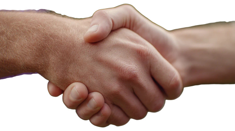 Handshake Close-Up Vinyl Car Decal Sticker – Waterproof & UV-Resistant 