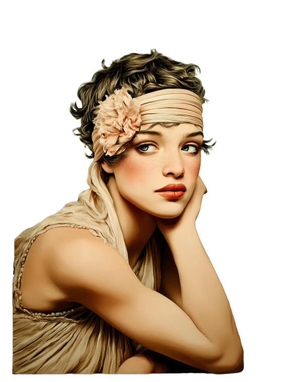 1920'S Flapper Portrait Vinyl Car Decal Sticker – Waterproof & UV-Resistant 