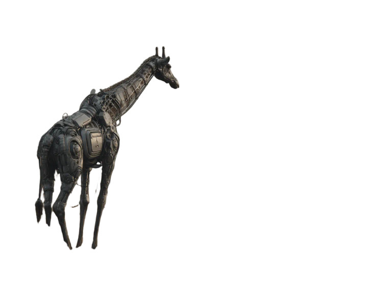 Animatronic Giraffe Vinyl Car Decal Sticker – Waterproof & UV-Resistant 