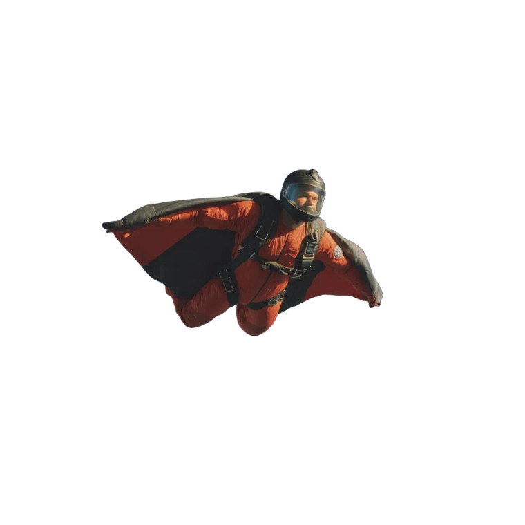 Skydiver In Wingsuit Vinyl Car Decal Sticker – Waterproof & UV-Resistant 