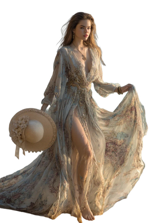 Graceful Beach Model Vinyl Car Decal Sticker – Waterproof & UV-Resistant 