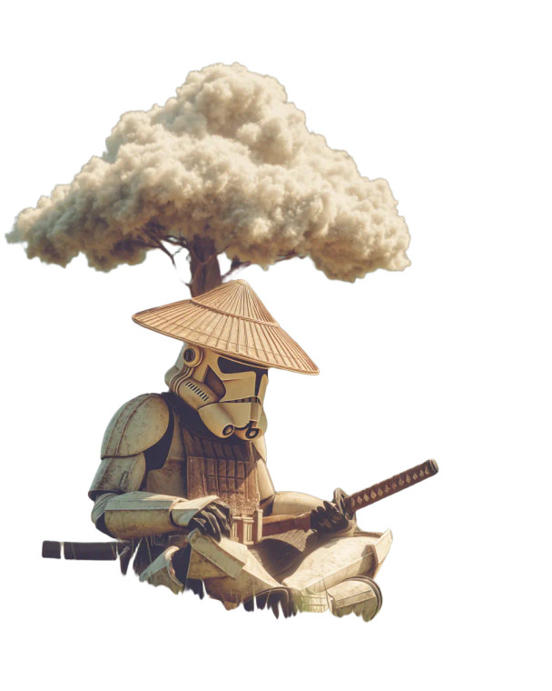 Clone Trooper Samurai Vinyl Car Decal Sticker – Waterproof & UV-Resistant 