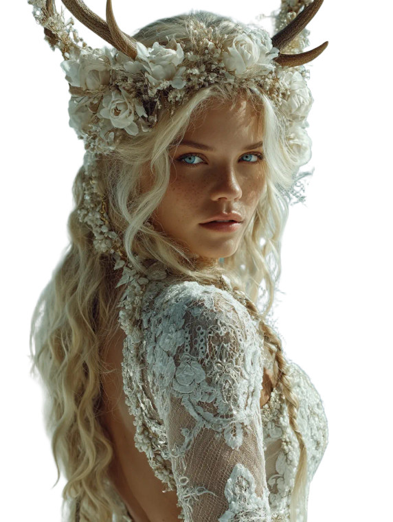 Fantasy Scandinavian Bride Vinyl Car Decal Sticker – Waterproof & UV-Resistant 