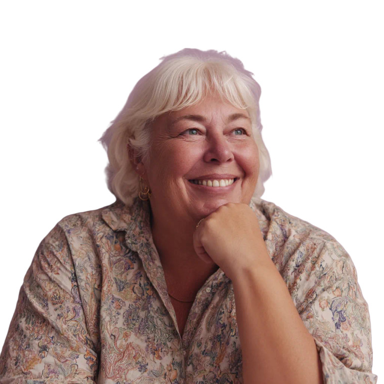 Happy Woman Portrait V7 Vinyl Car Decal Sticker – Waterproof & UV-Resistant 