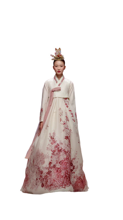Elegant Hanbok Model V3 Vinyl Car Decal Sticker – Waterproof & UV-Resistant 