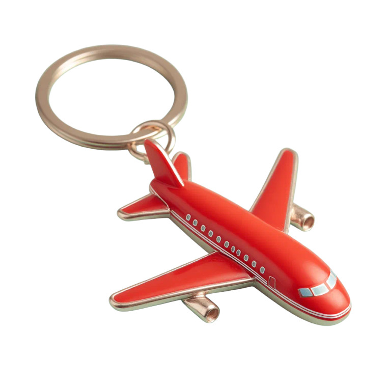 Red Airplane Keychain Vinyl Car Decal Sticker – Waterproof & UV-Resistant 