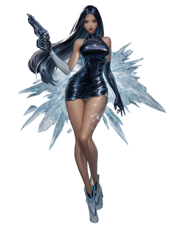 Magical Ice Warrior Vinyl Car Decal Sticker – Waterproof & UV-Resistant 