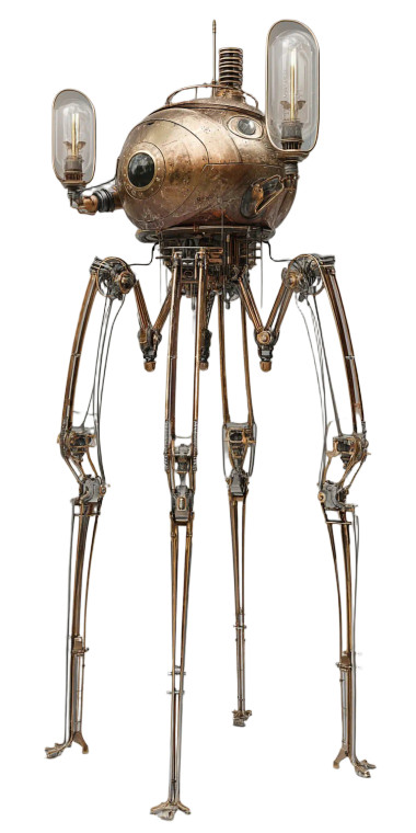Tall Bacteriophage Robot Vinyl Car Decal Sticker – Waterproof & UV-Resistant 