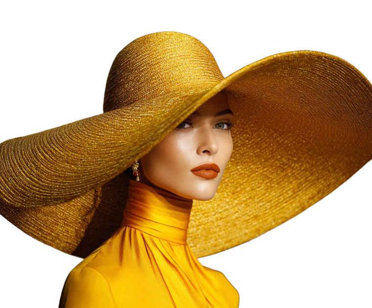 Golden Hat Model Vinyl Car Decal Sticker – Waterproof & UV-Resistant 