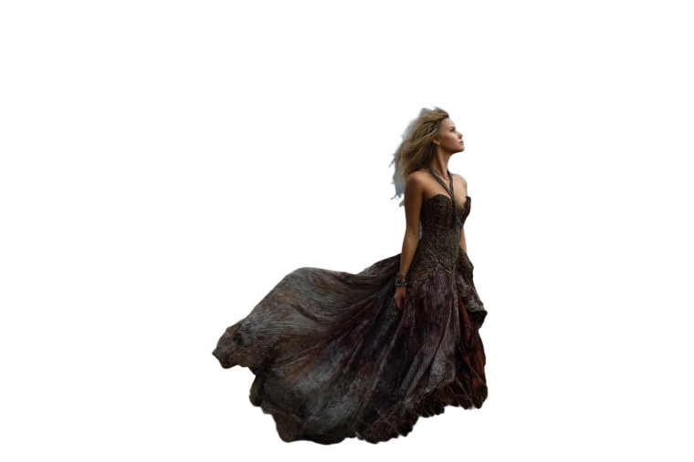 Ombre Dress Woman Vinyl Car Decal Sticker – Waterproof & UV-Resistant 