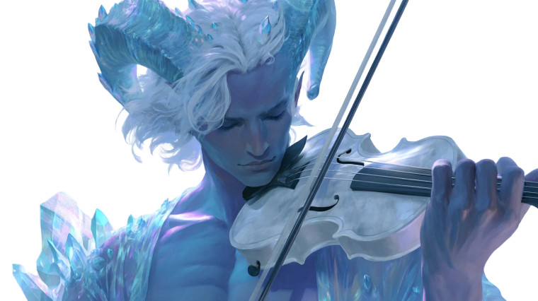 Crystalline Tiefling Violinist V2 Vinyl Car Decal Sticker – Waterproof & UV-Resistant 