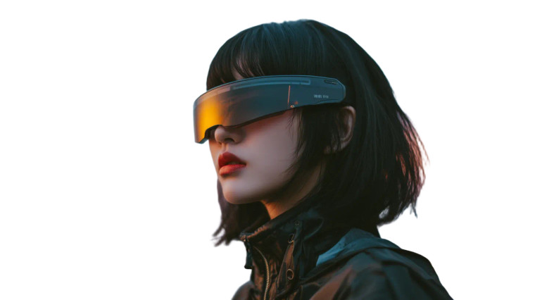Futuristic Vr Girl V2 Vinyl Car Decal Sticker – Waterproof & UV-Resistant 