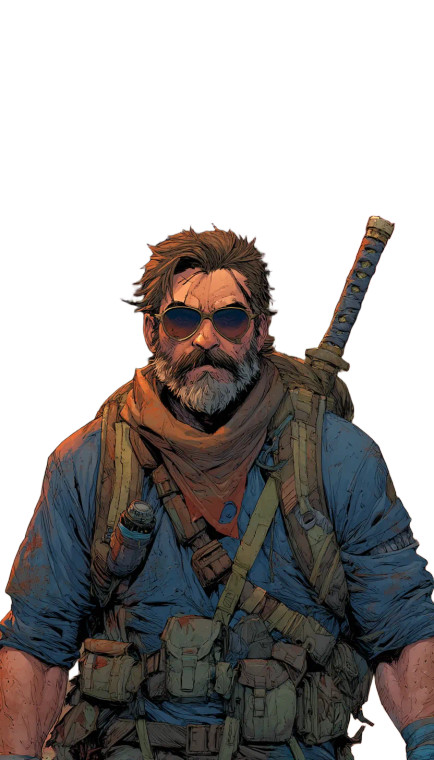 Futuristic Jungle Warrior Vinyl Car Decal Sticker – Waterproof & UV-Resistant 