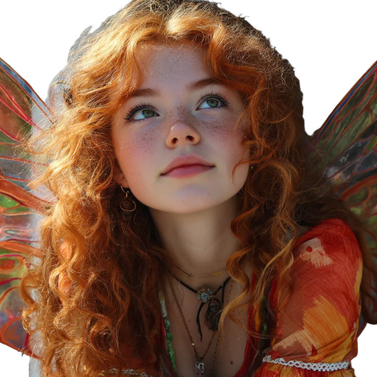 Vibrant Ginger Fairy V2 Vinyl Car Decal Sticker – Waterproof & UV-Resistant 