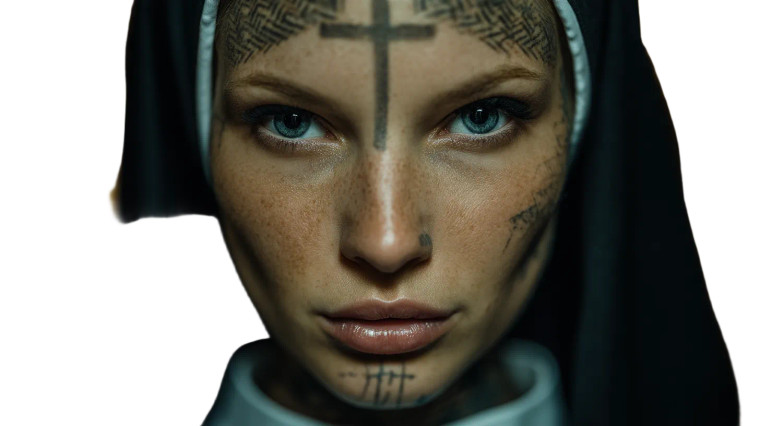 Cyberpunk Nun Model Vinyl Car Decal Sticker – Waterproof & UV-Resistant 